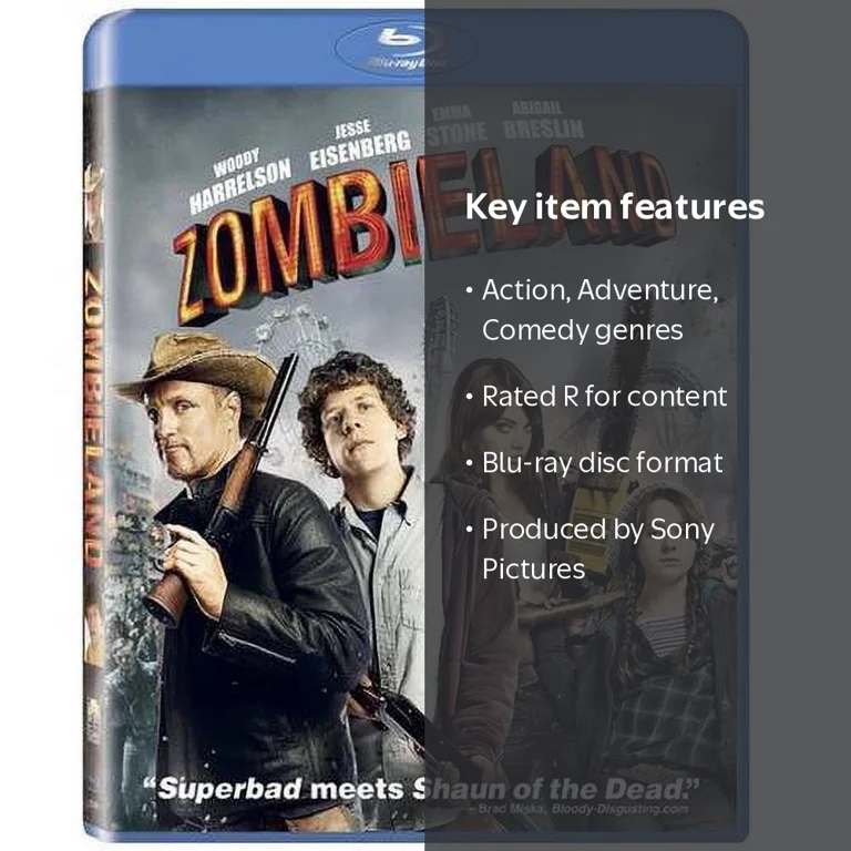 Sony Pictures Zombieland Blu-ray, R, Action Adventure Comedy
