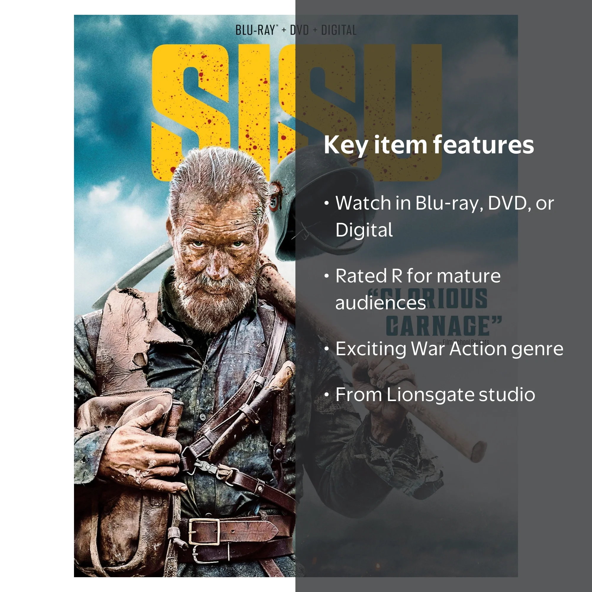 Sisu: WWII Prospector's Revenge (Blu-ray + DVD + Digital Copy