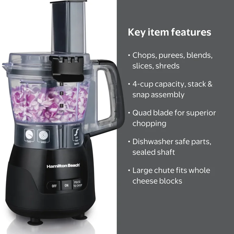 Hamilton Beach, Food Processor, Model# 70510, Compact Size