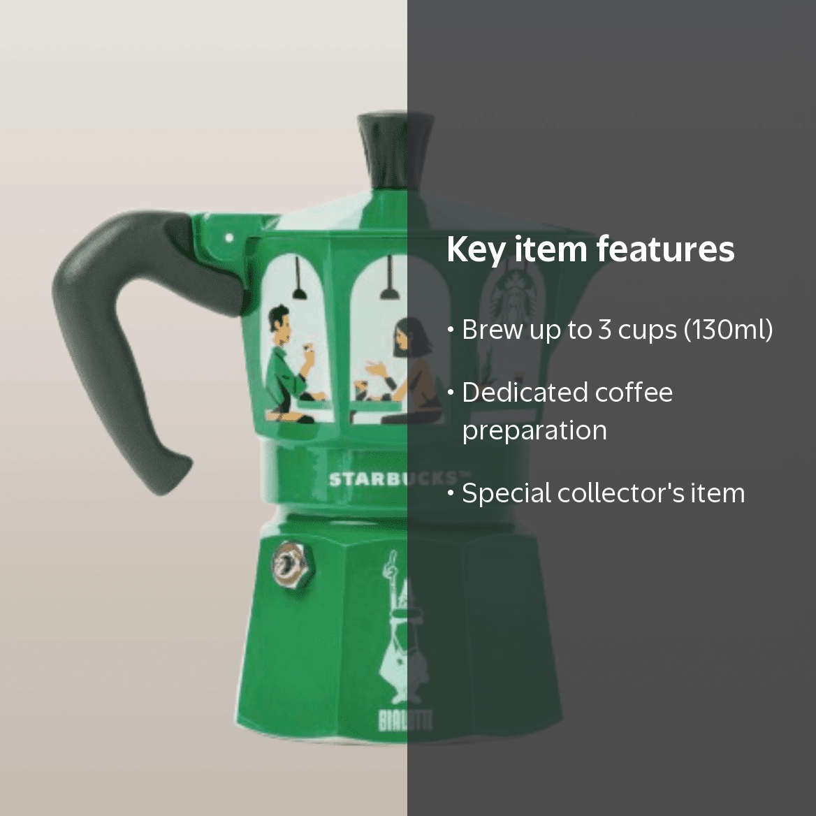 【★STARBUCKS★】エスプレッソマシン ビアレッティ タッゾーナ Bialetti Starbucks Italy Limited Edition Coffee Maker 4.4FL Oz New