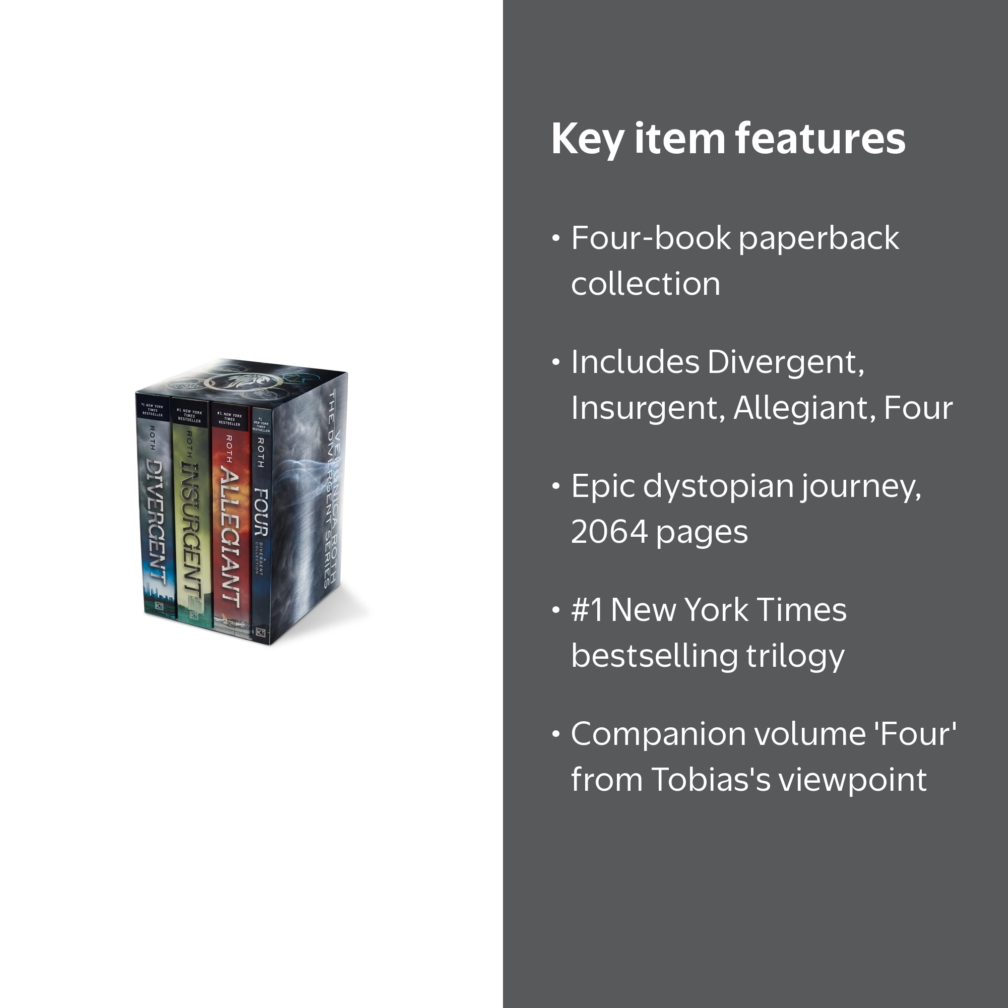 Veronica Roth, Book Set, Divergent Series with Four, Paperback