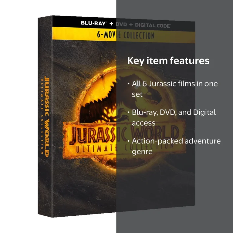 Jurassic World: 6-Movie Collection Blu-ray DVD Digital - Walmart.com