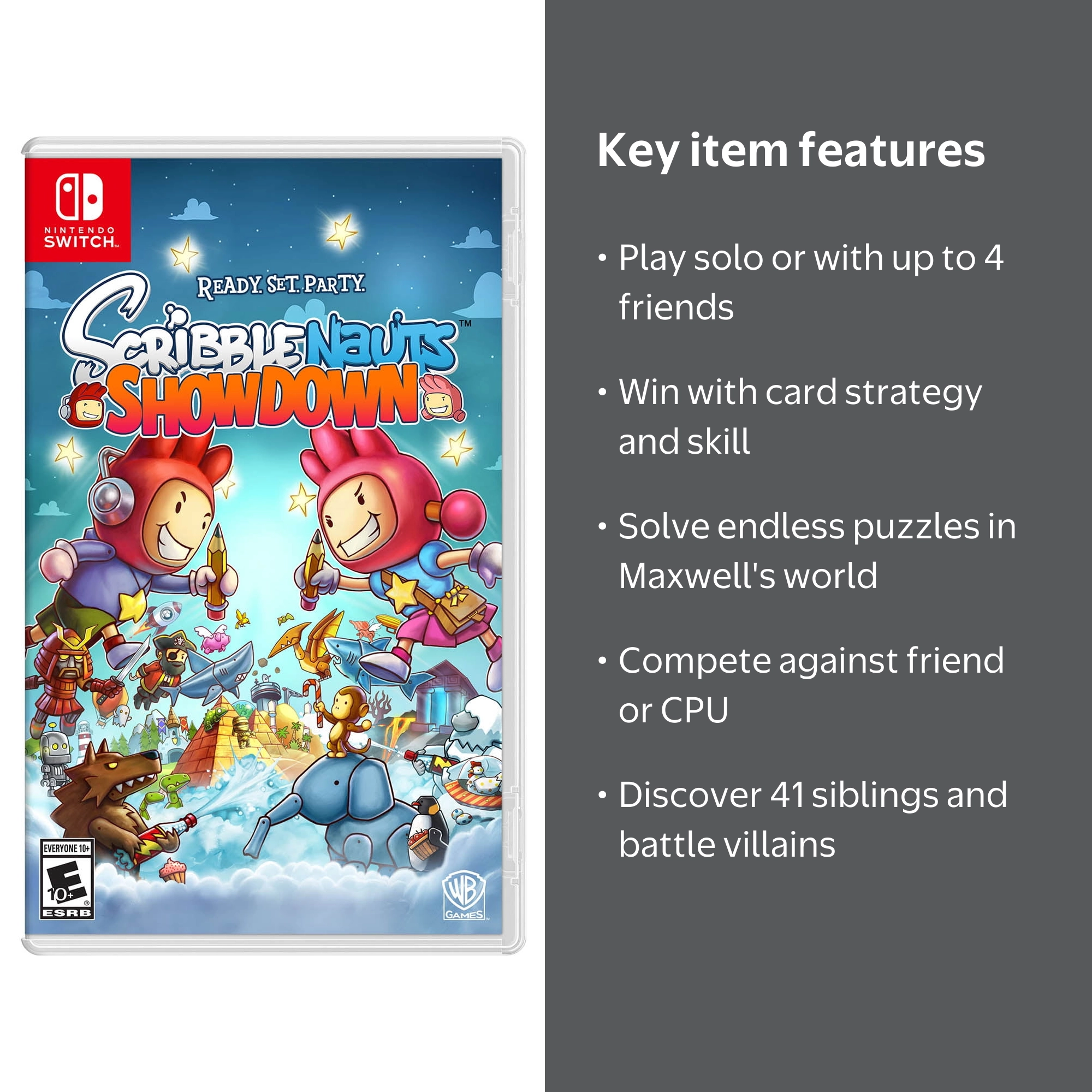 Warner Bros Scribblenauts Showdown Nintendo Switch Multiplayer