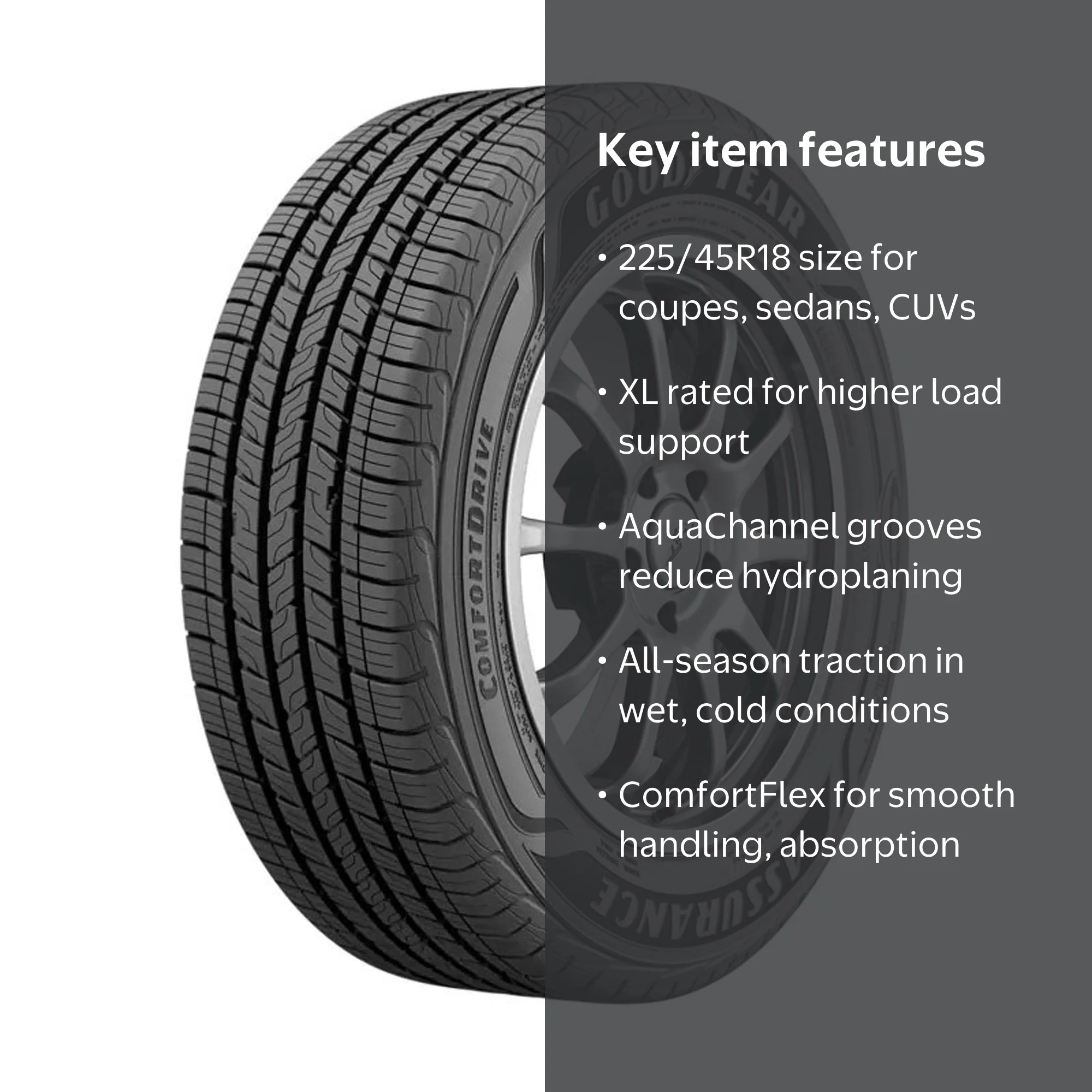 Goodyear Assurance ComfortDrive All-Season P225/45R18 95V XL