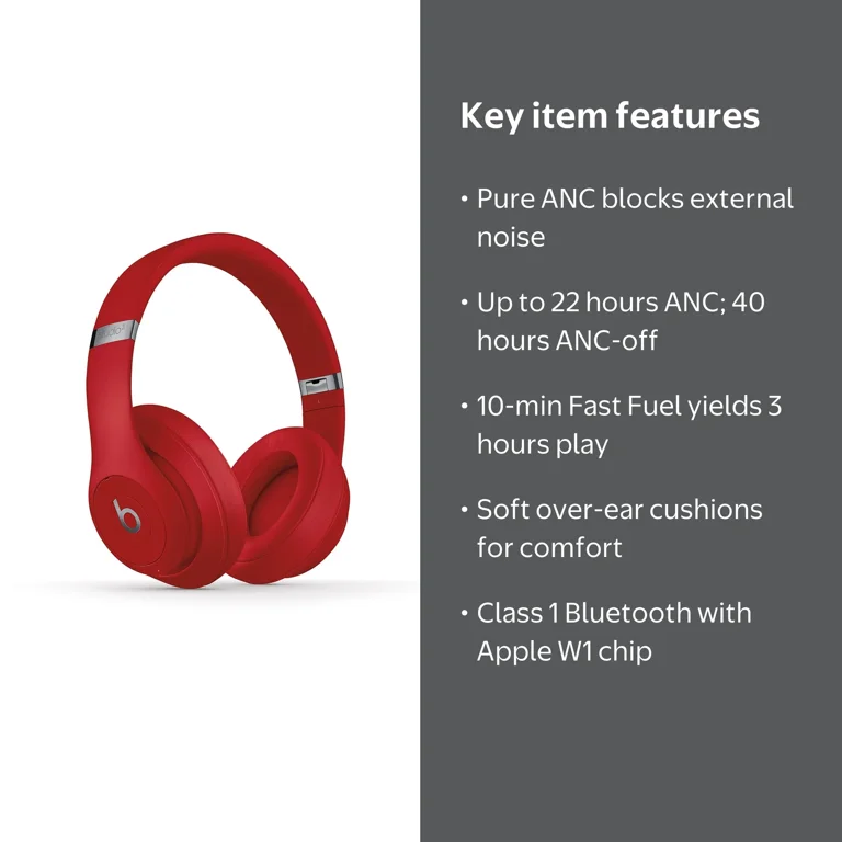 Beats Studio3 Wireless Noise Cancelling Headphones with Apple W1