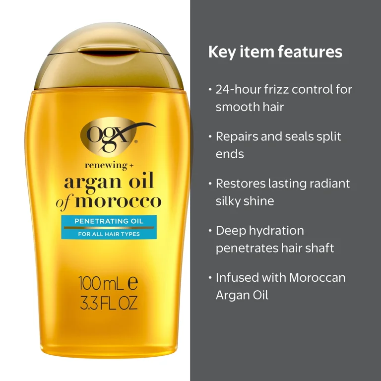 OGX, Hair Oil Treatment, 3.3 fl. oz, Argan Oil of Morocco