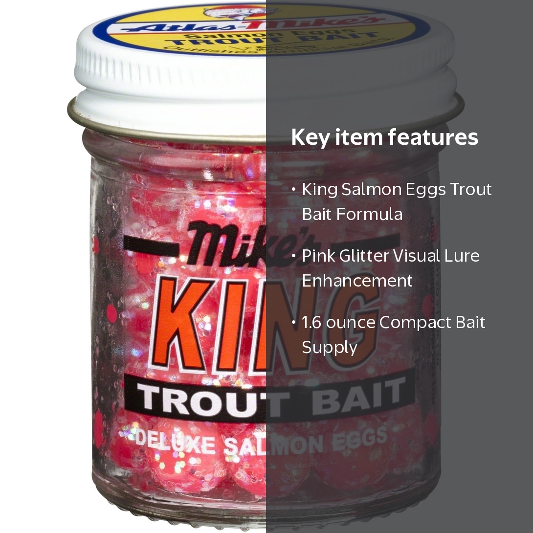 アンカーホッキング Fish Scale フィッシュスケール 赤リム 3点セット Atlas Mike's King Deluxe Salmon Eggs Trout Bait, Pink Glitter