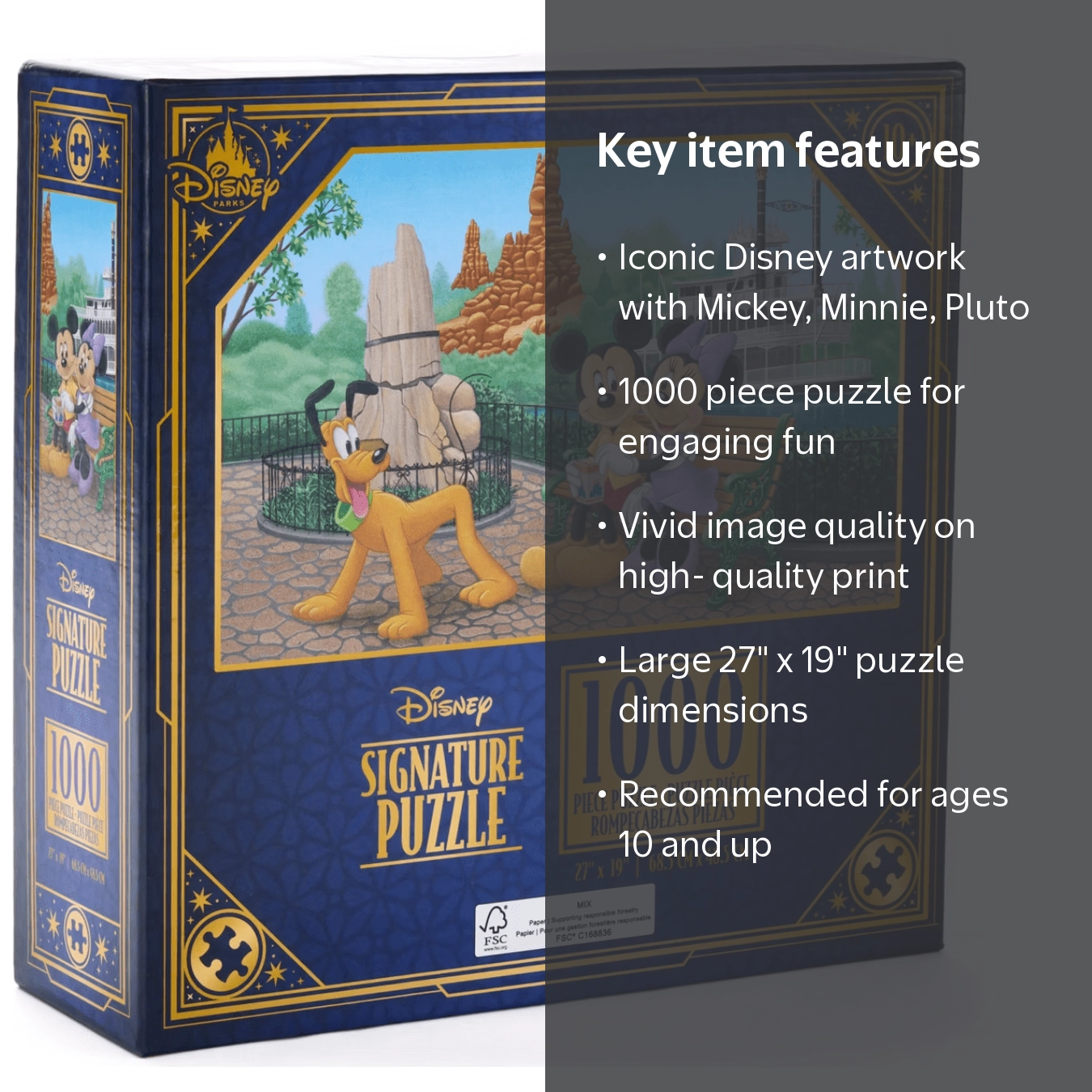 Disney Signature Puzzle Mickey Minnie Pluto in Disneyland 1000