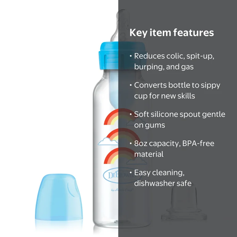 Dr. Brown's Anti-Colic Options+ Sippy Bottle Starter Kit, 8oz
