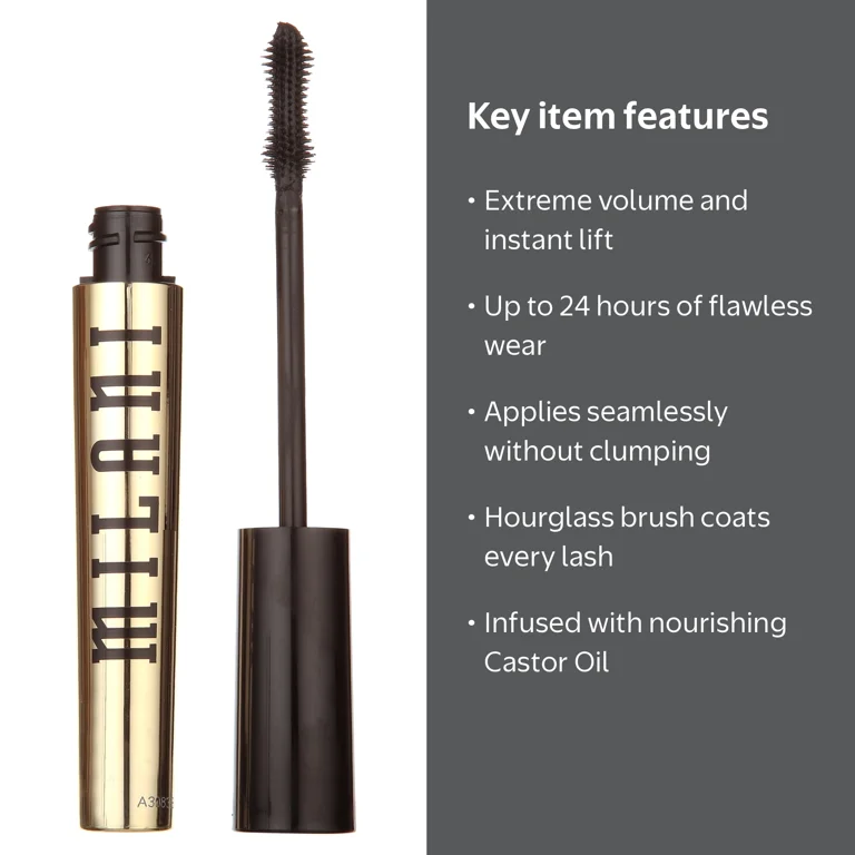 Milani Anti-Gravity Mascara with Hourglass Brush for Volume Length