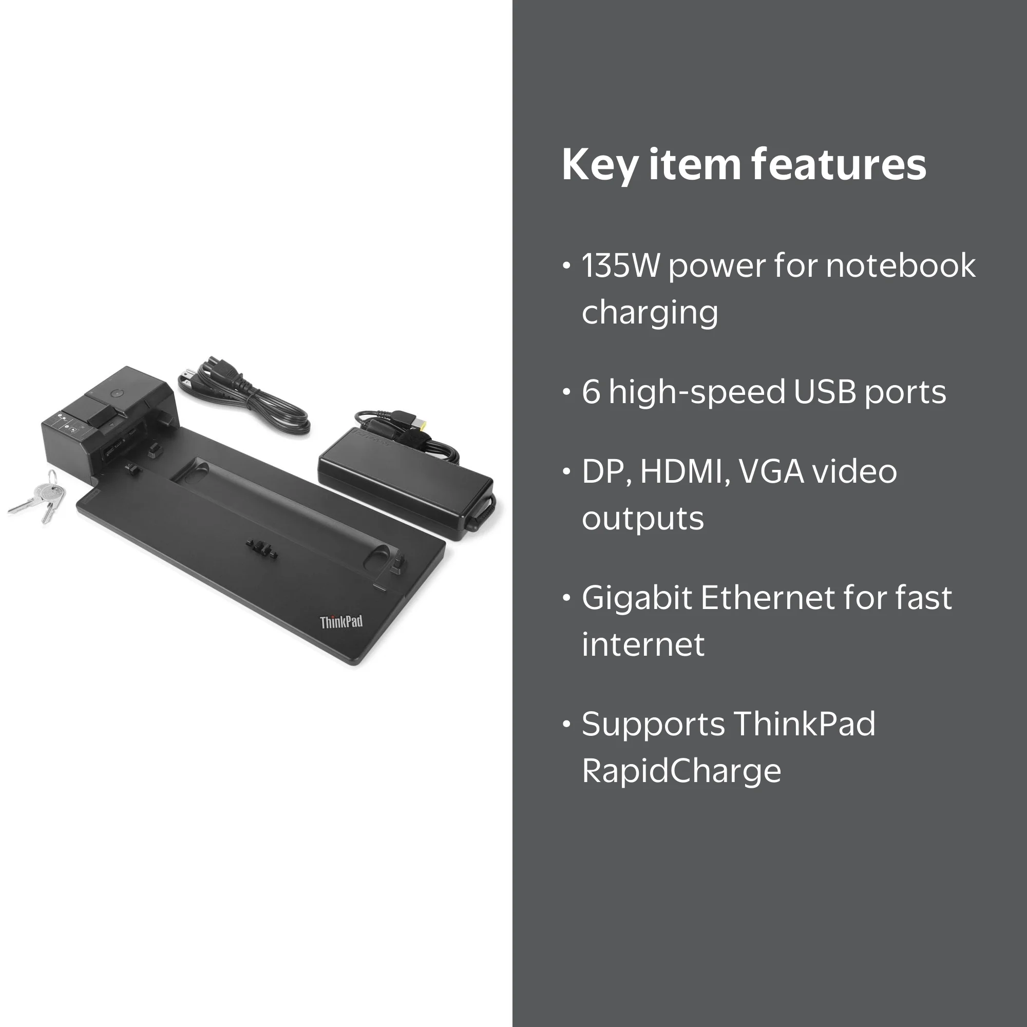 Lenovo ThinkPad Ultra Docking Station 40AJ0135US - Walmart.com