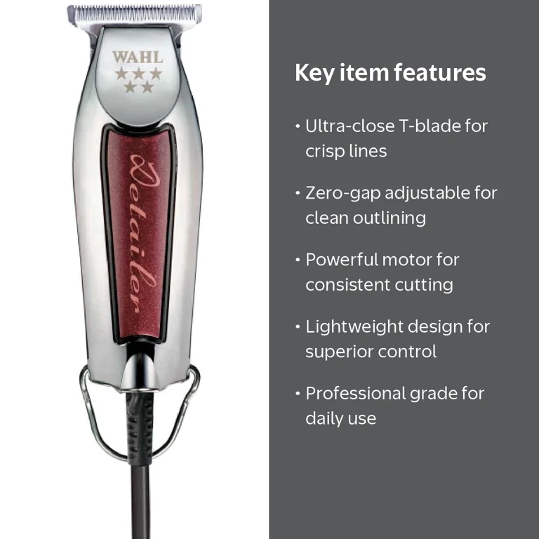 Wahl Professional 5-Star Detailer Trimmer, Adjustable T-Blade