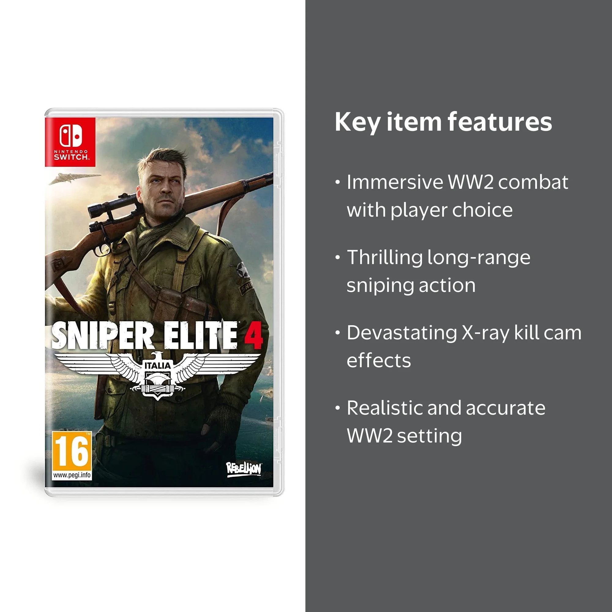 (未使用･未開封品)SNIPER ELITE 4 - Switch Amazon.com: Sniper Elite 4 - Nintendo Switch : Ui Entertainment