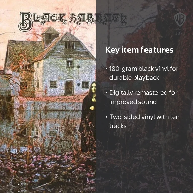 Black Sabbath, Black Sabbath vinyl LP, rock, 1970 debut remastered