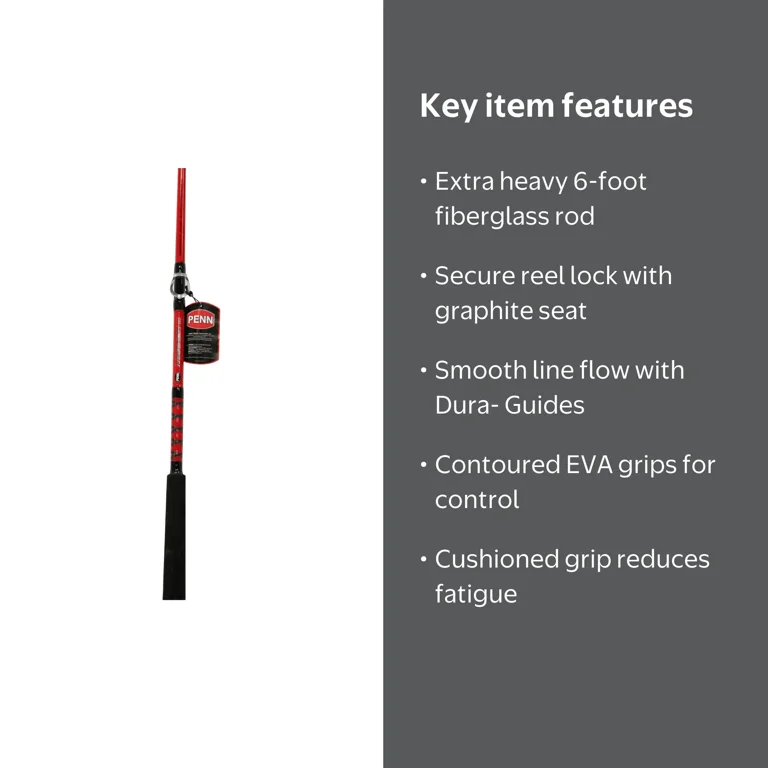 PENN Mariner® III Boat Conventional Rod, 6' Extra Heavy Fishing
