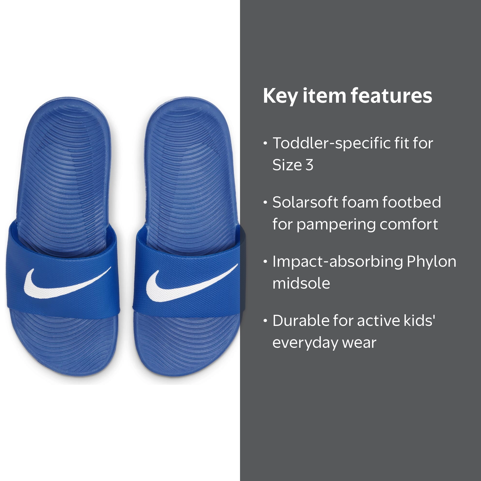 Nike Kawa Slide Unisex/Child shoe size Toddler 3 Casual 819352-400