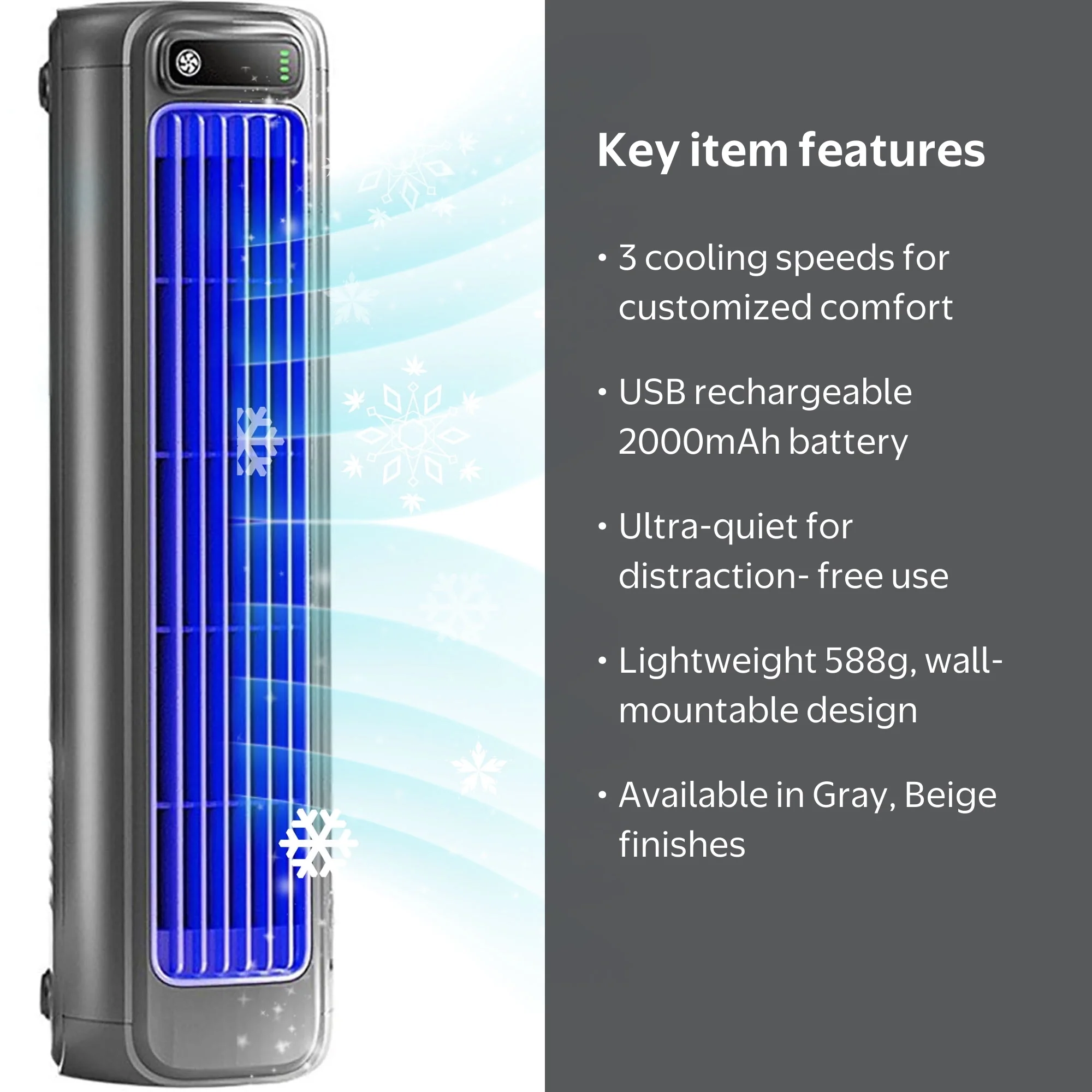 Cooling Ace, Portable Air Conditioner,3 Speeds Adjustable Cooling