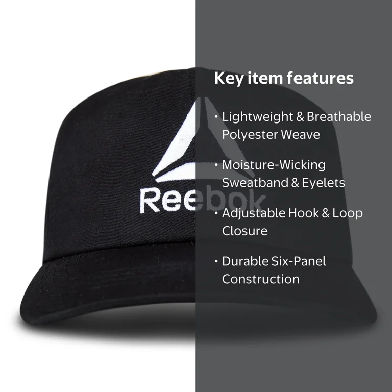 Reebok Club Cap - Lightweight Polyester Weave Hat - Walmart.com