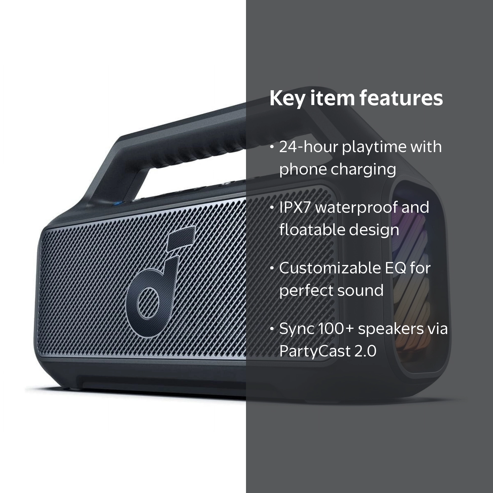 Soundcore, Outdoor Speaker, Boom 2, 80W Max Booming Bass - Walmart.com