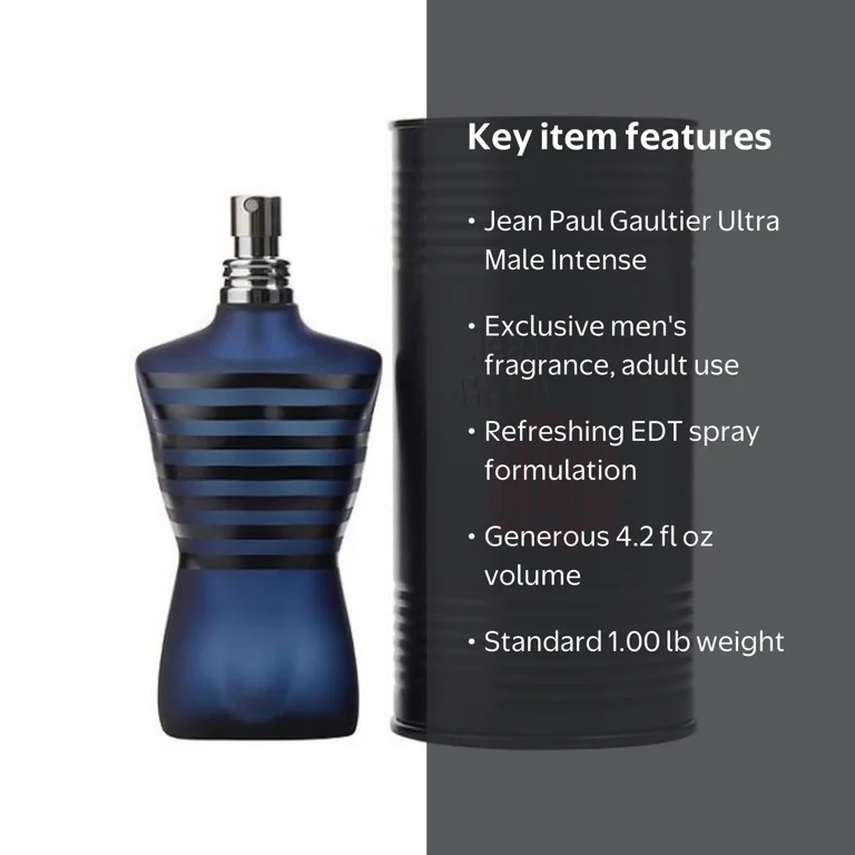 【正規品】Jean Paul Gaultier ULTRA MALE 75ml Jean Paul Gaultier, Ultra Male Intense, 4.2 oz EDT Spray for Men