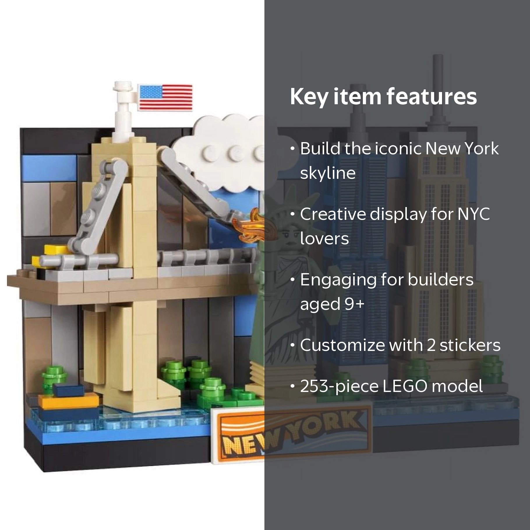 LEGO, New York Postcard, 40519, Multicolor, 253pcs - Walmart.com