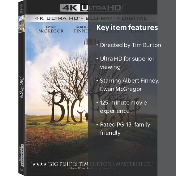 New Big Fish (4K / Blu-ray + Digital) - Walmart.com