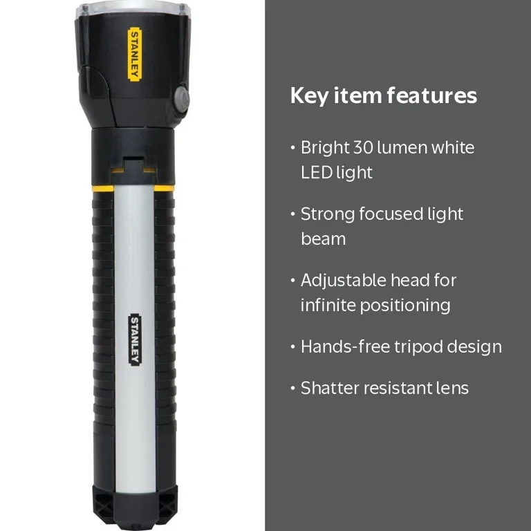 Stanley 95-112B Tripod Flashlight - Emergency Work Light for