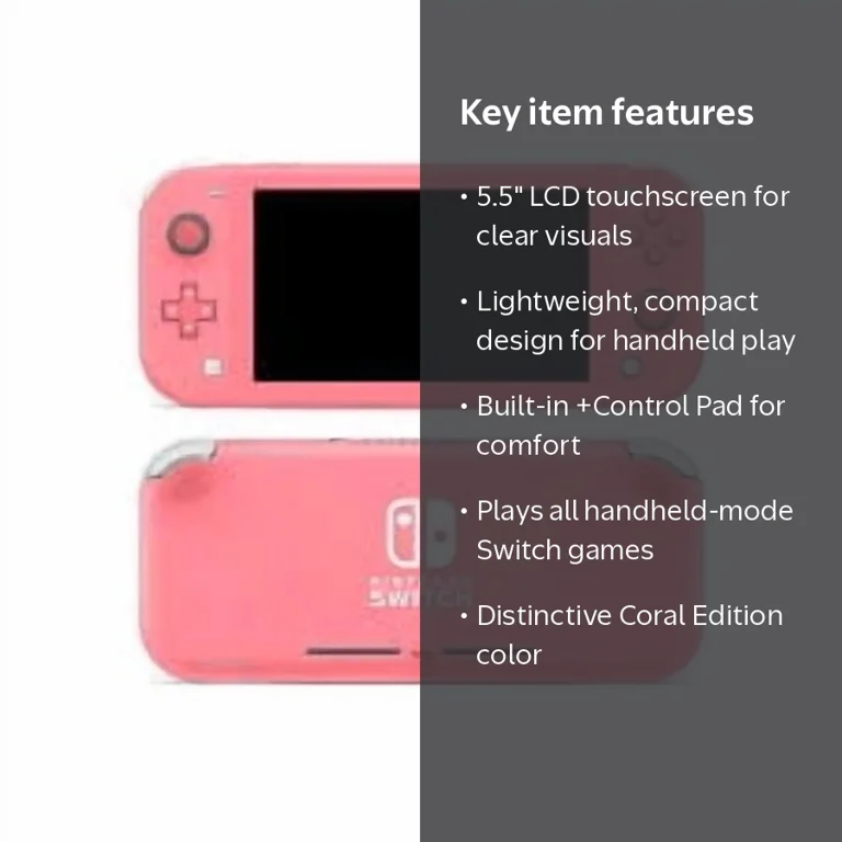 Nintendo Switch Lite Coral Edition and Pokémon Legends Z-A Bundle