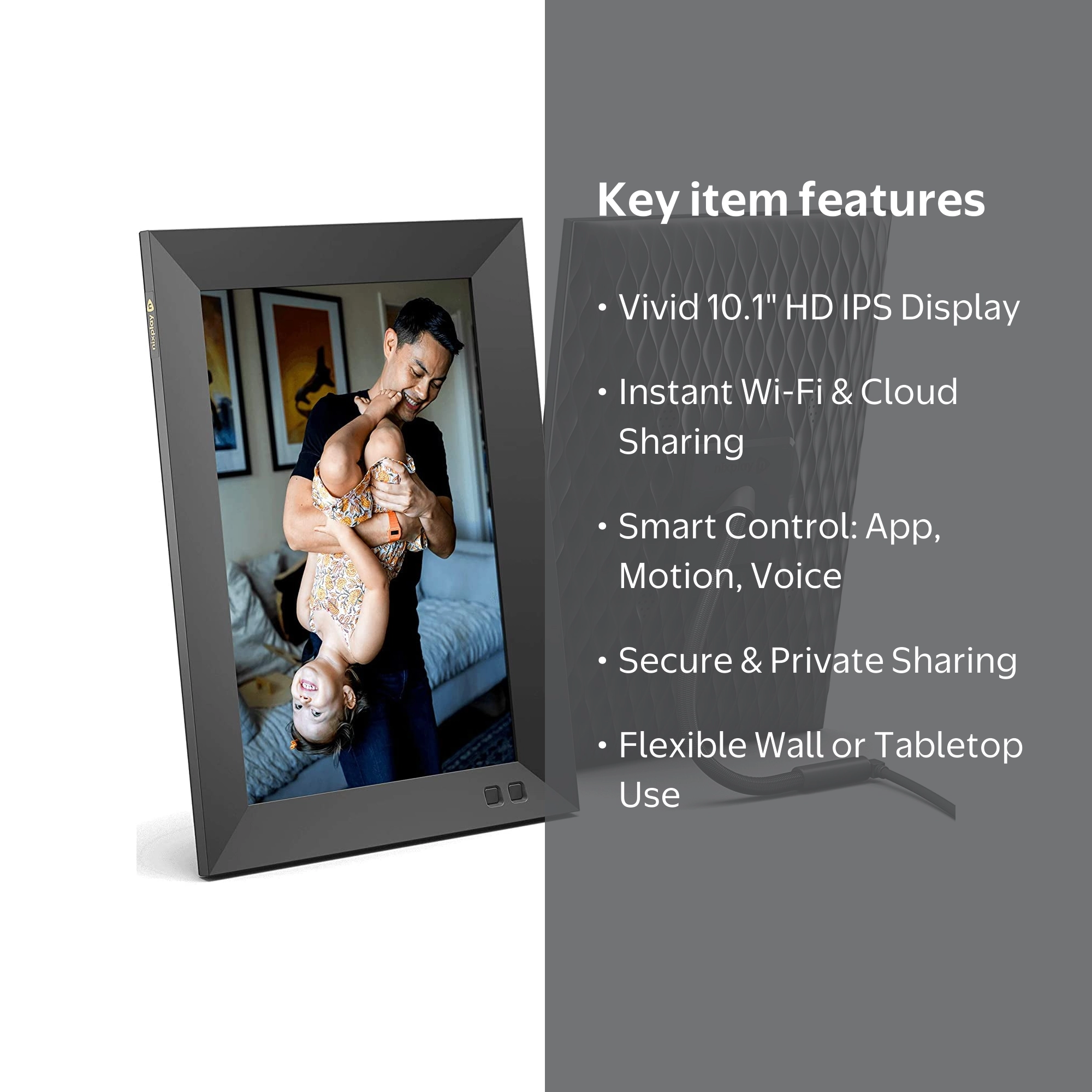 Nixplay Smart 10.1 Inch Wi-Fi Picture Frame with Mobile App