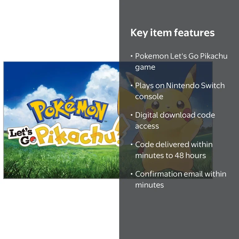 Pokemon Let's Go Pikachu- Nintendo Switch [Digital] - Walmart.com