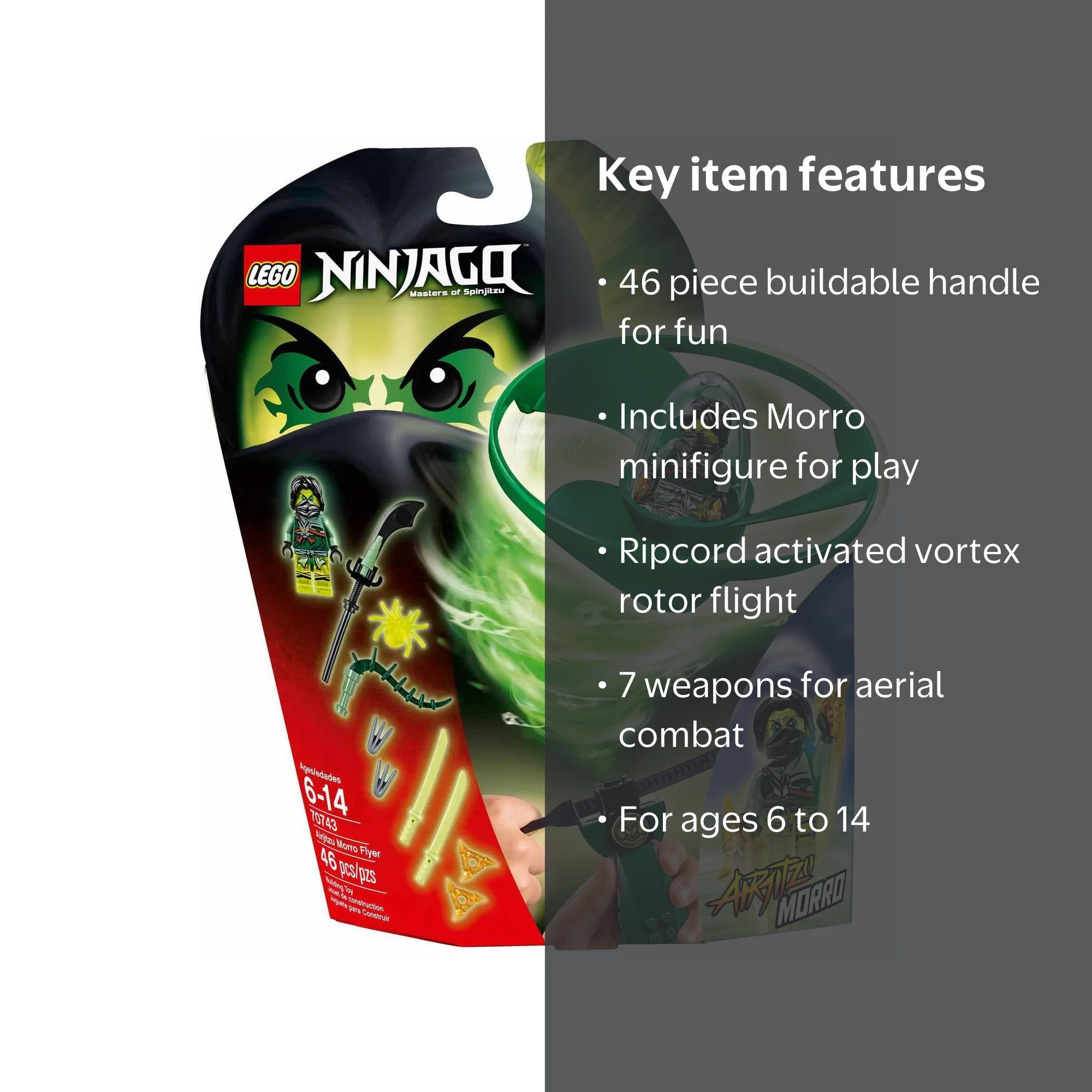 LEGO Ninjago Airjitzu Moro Flyer 70743 Building Kit - Walmart.com