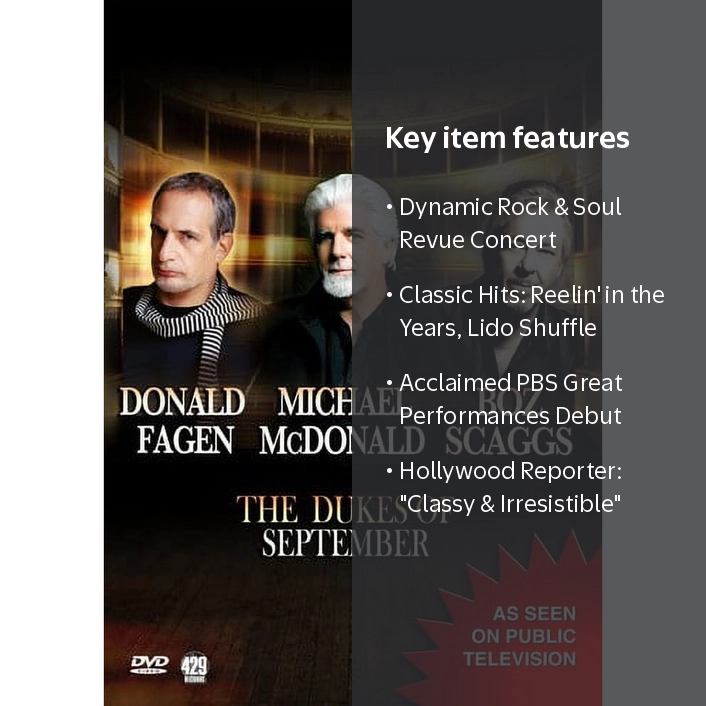 The Dukes of September: Live at Lincoln Center (DVD), 429 Records