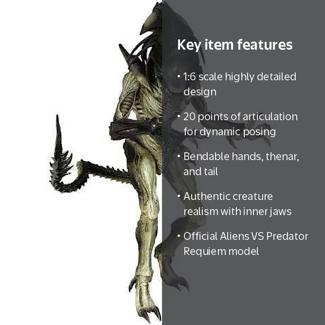 Hot Toys Aliens VS Predator Requiem Predalien Collectible Figure