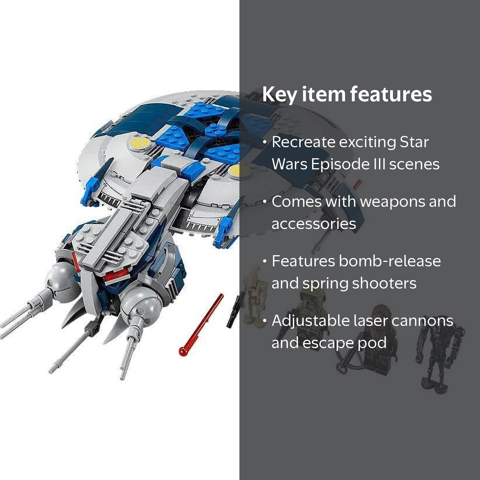 LEGO® Star Wars™ Revenge of the Sith Droid Gunship w/ 4