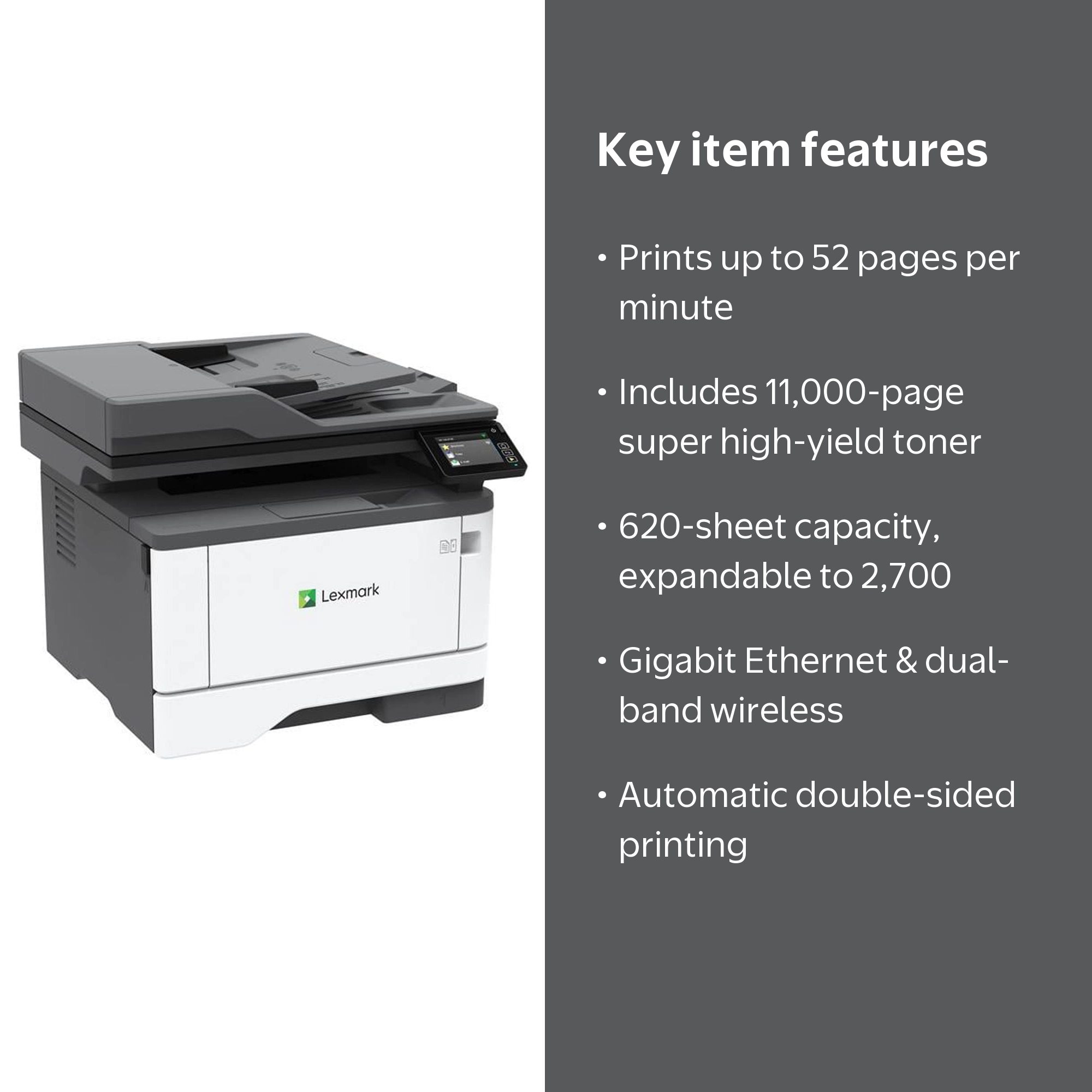 Brother HL-L6415DW Wireless Laser Printer - Monochrome, 52 ppm