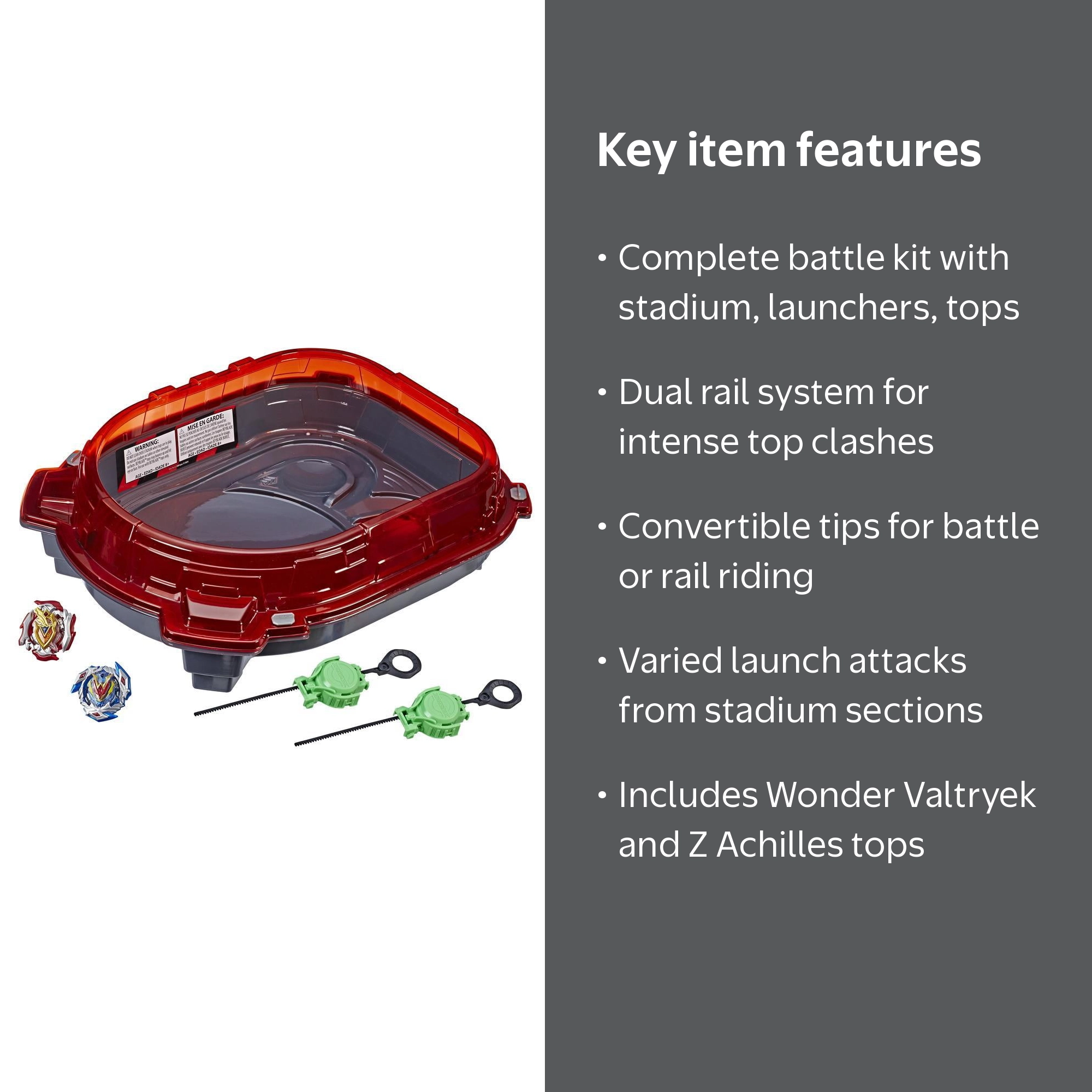 Beyblade Burst Turbo Slingshot Rail Rush Launcher Stadium Battling