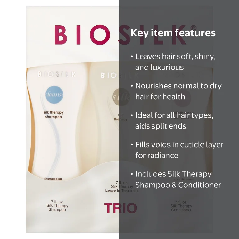 BioSilk, Silk Therapy Trio, 23 oz, Nourishing and Shiny Hair