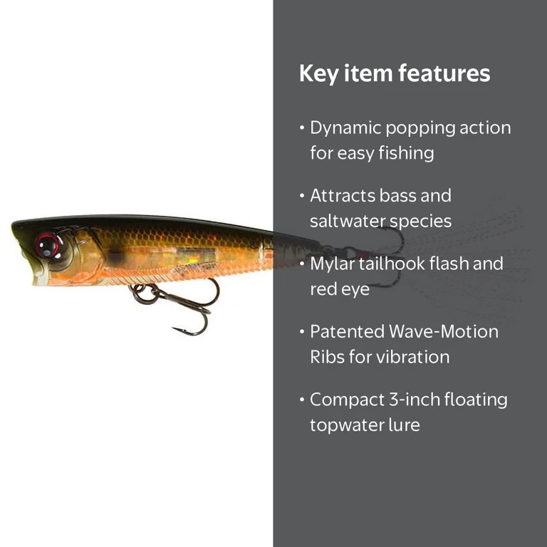 Yo-Zuri, Topwater Lure, 3DB Popper 3