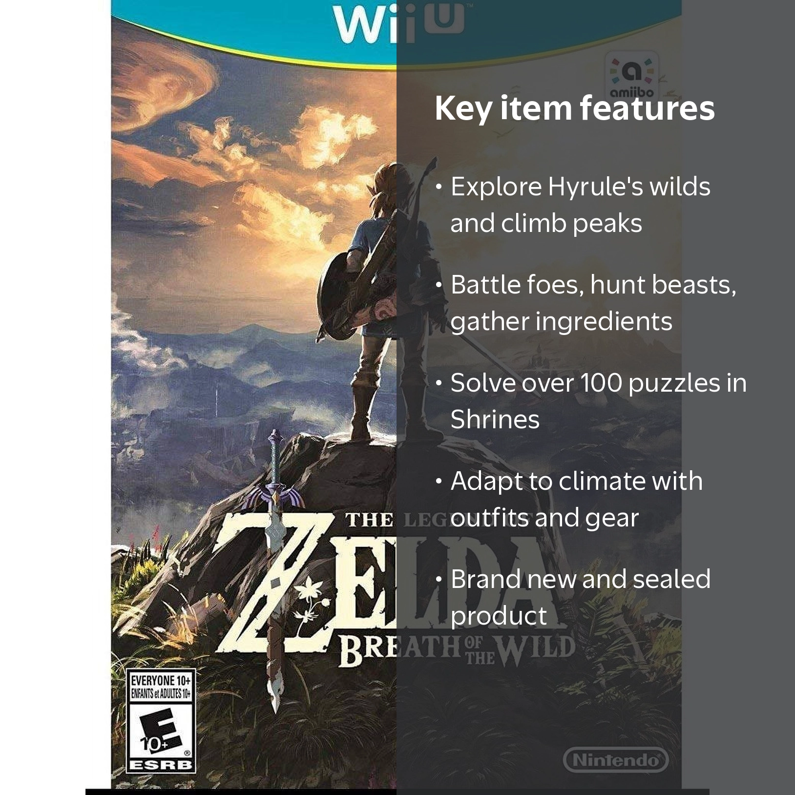 Nintendo, The Legend of Zelda Breath of the Wild, 045496904159