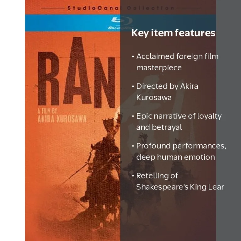 Lionsgate Ran Blu-ray, Action & Adventure, 16th century Japan