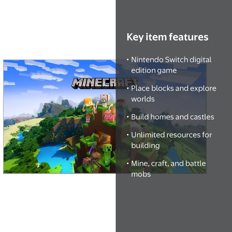 Nintendo Minecraft Digital Download for Nintendo Switch with