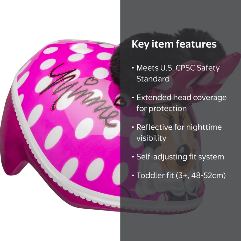 bell disney minnie mouse bike helmets for child and toddler 3D Me Helmet Pink Caboodle even within an age range Disney Minnie Mouse Toddler Helmet,