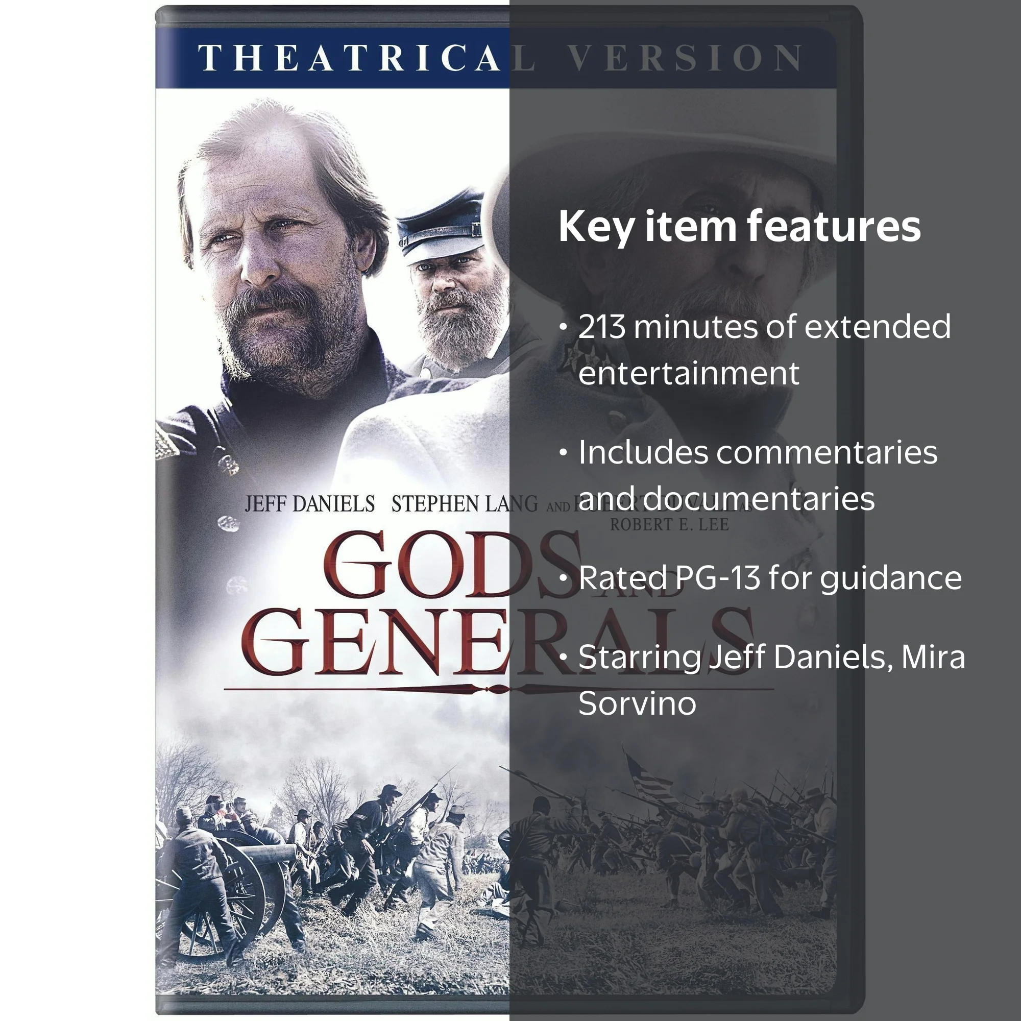 その他 Great Generals 1 [DVD] Warner, DVD, Gods And Generals, Civil War Epic with Extras