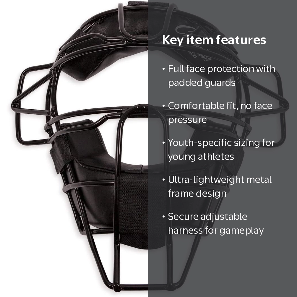 Champion Sports Lightweight Youth Catchers Mask - Full Face