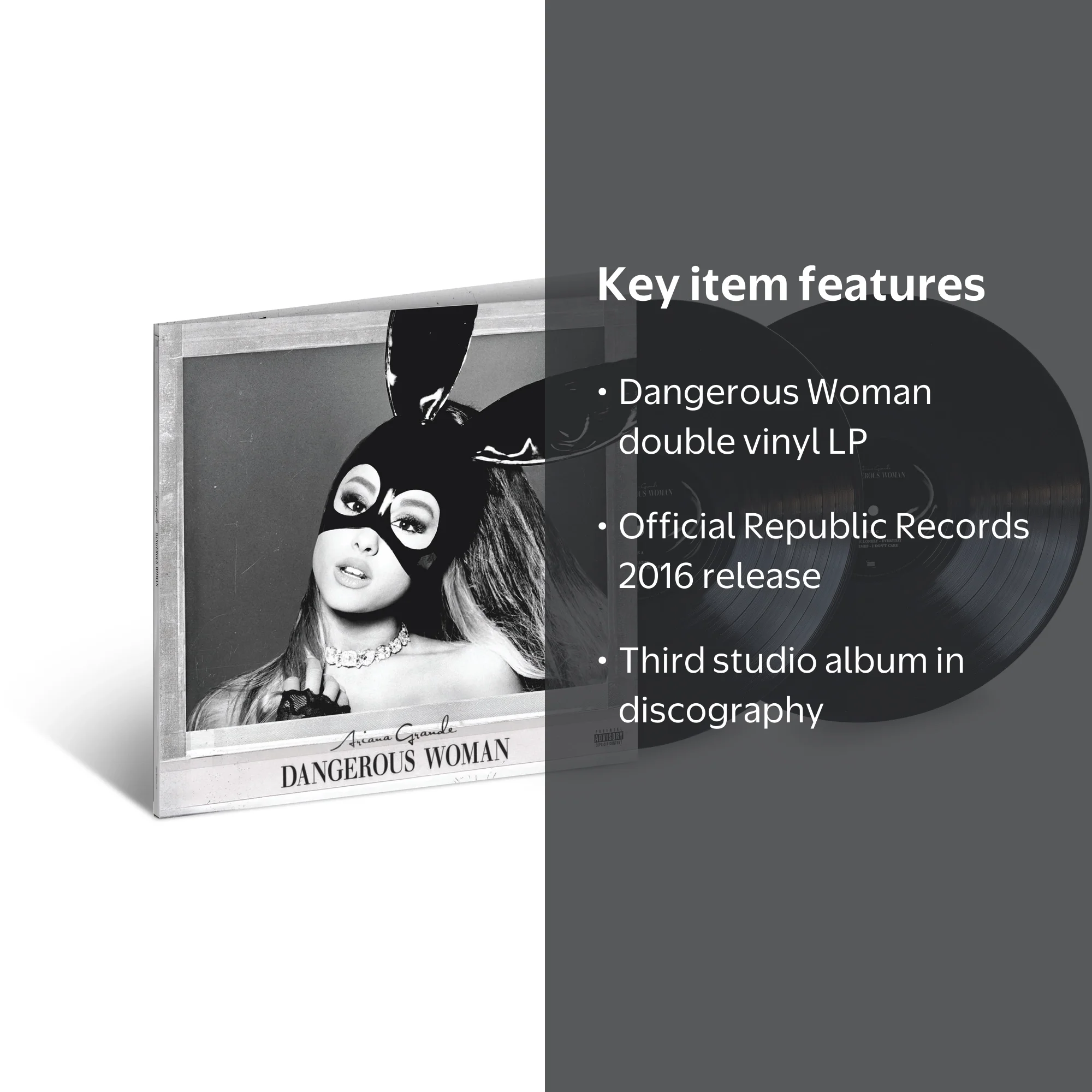 Ariana Grande, Vinyl Record, Dangerous Woman, Double LP 2016