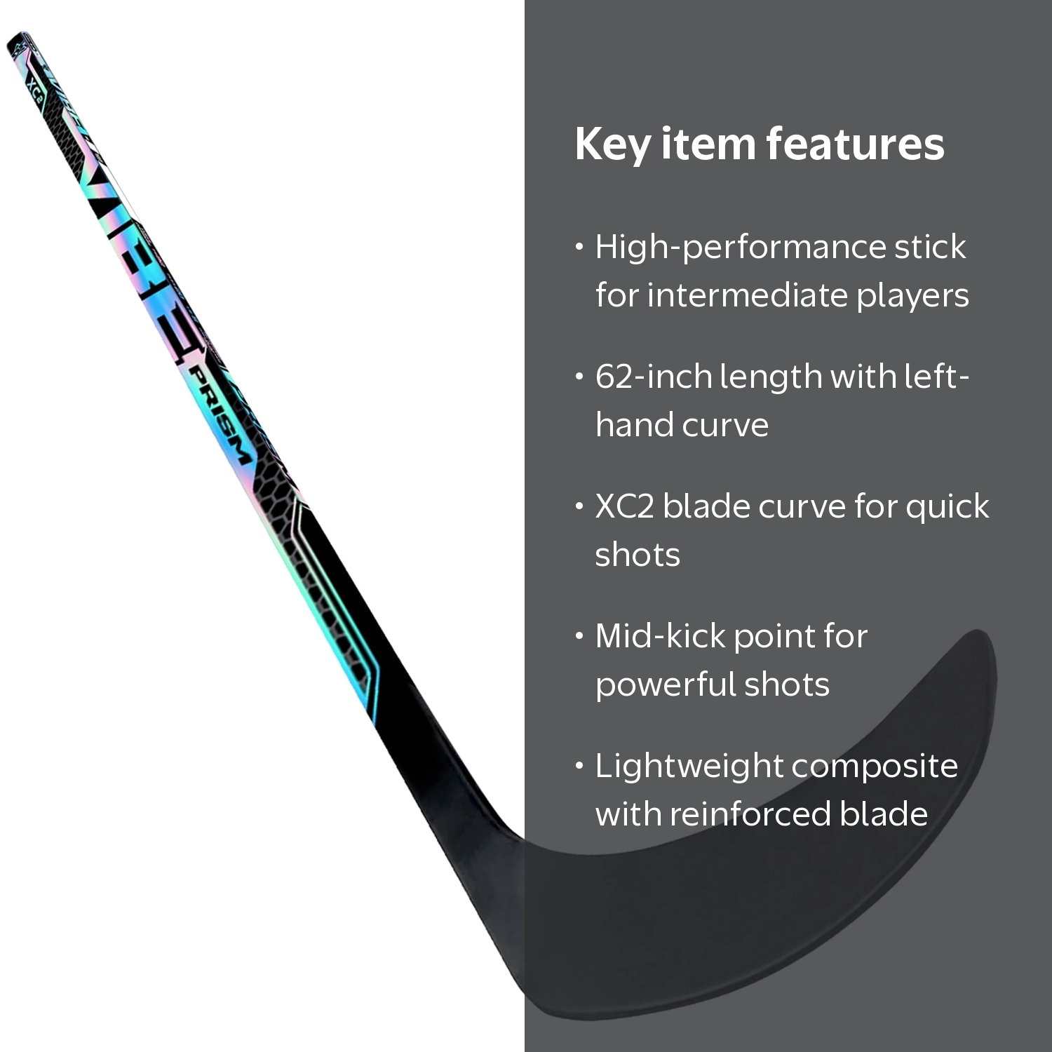 FS VIBE Prism XC2 Composite Ice Hockey Stick - Intermediate 62