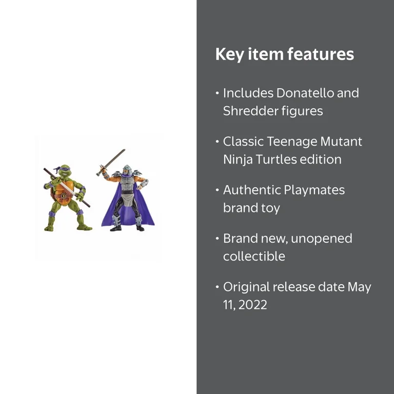 Tmnt Classic Don Vs Shedder 2pk Af - Walmart.com