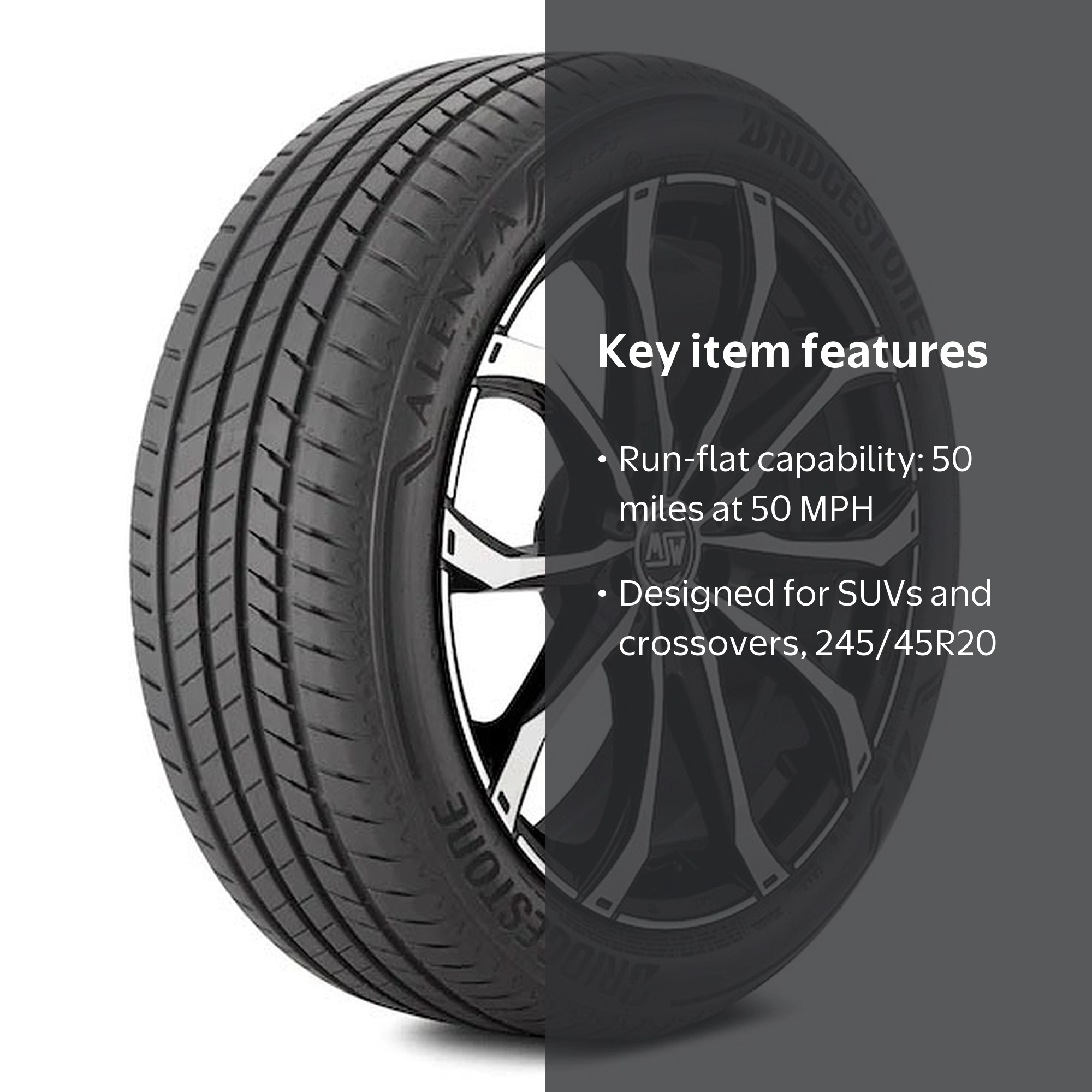 Bridgestone Alenza 001 RFT UHP Summer 245/45R20 103W XL Passenger