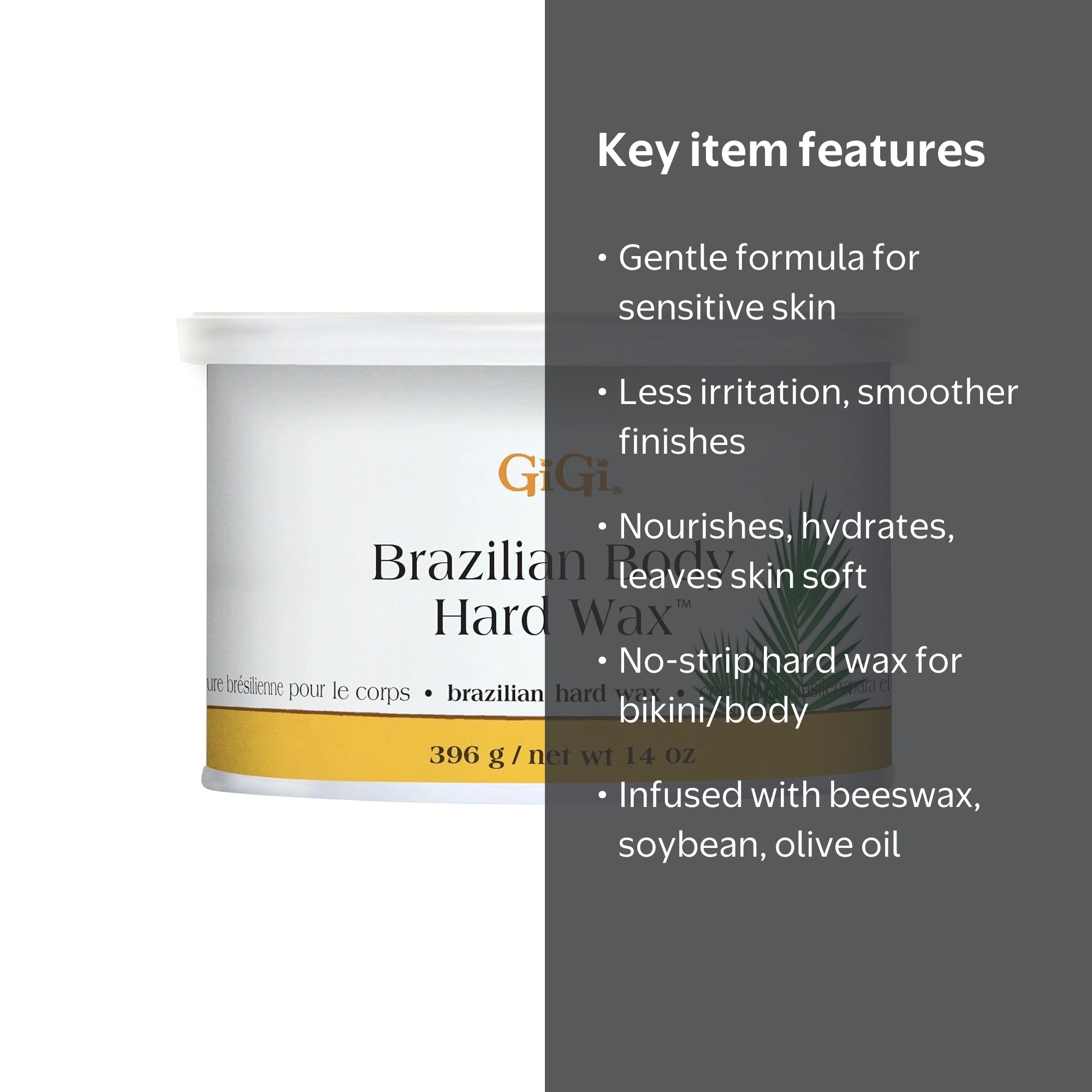 GiGi, Brazilian Body Hard Wax, 14 oz, Hair Removal - Walmart.com