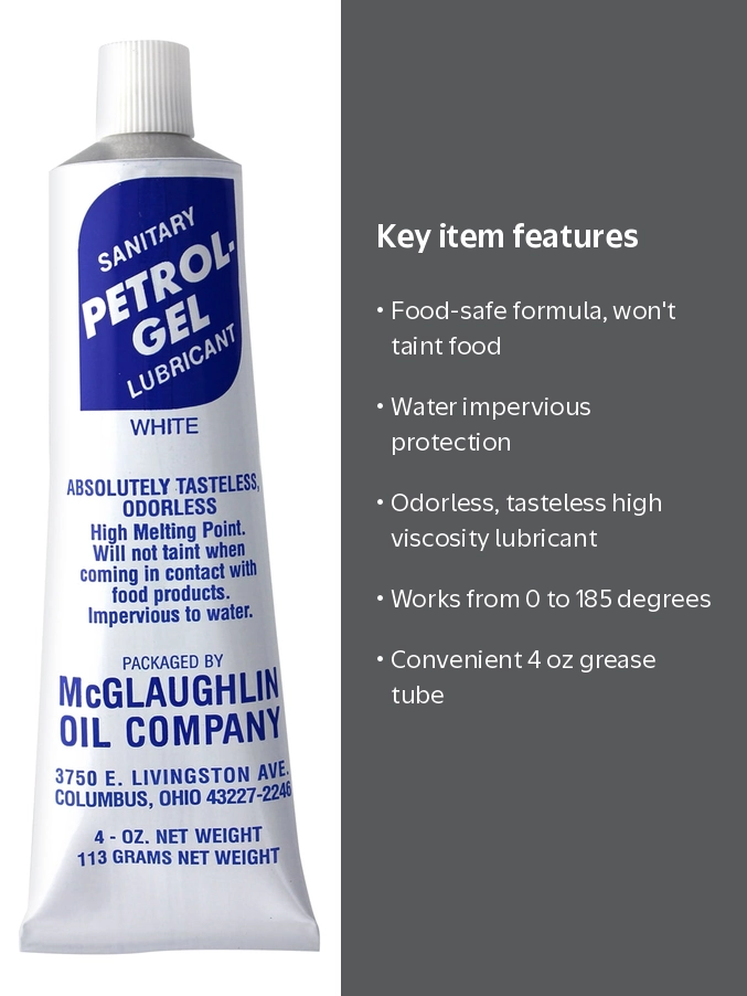 McGlaughlin Oil, Petrol-Gel Lubricant, 4oz, White, Water-Resistant
